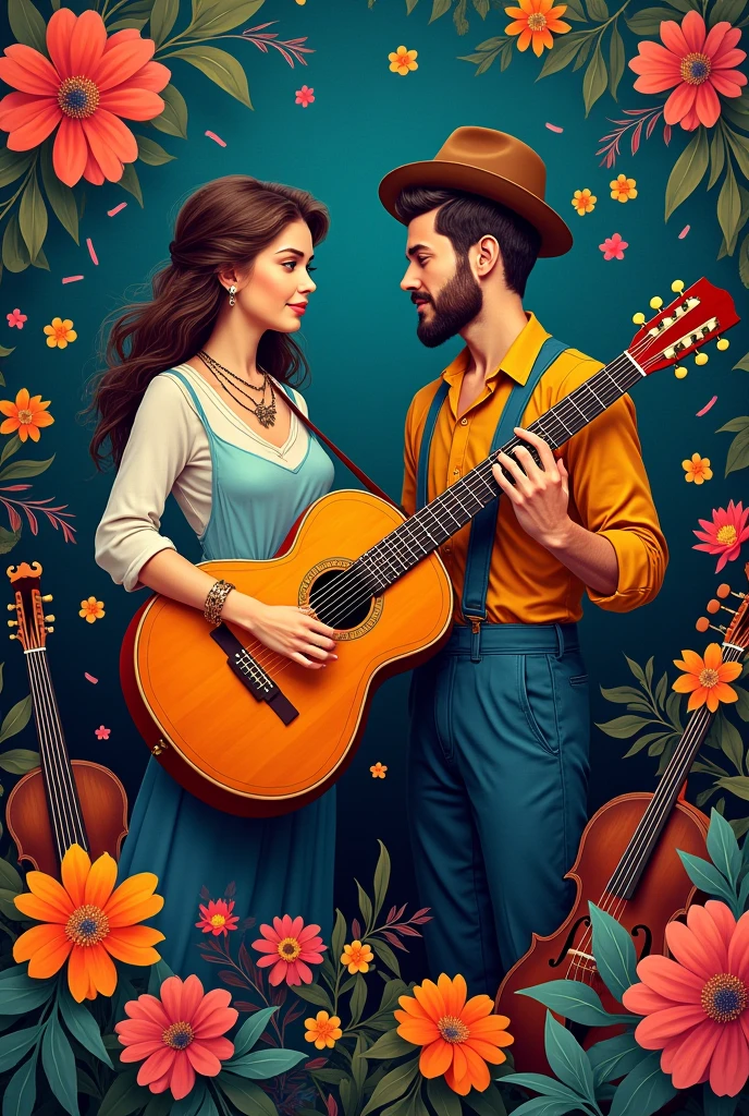The music world is full of musicians from various music genres., Man and woman