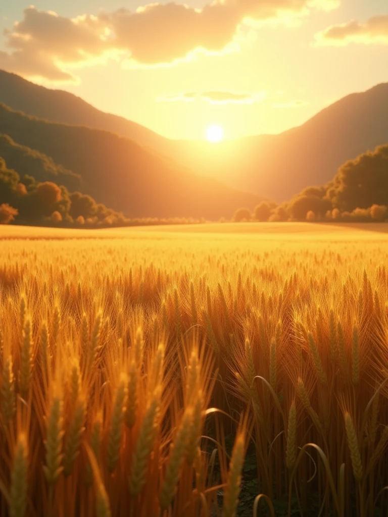 Inada, Swaying golden ears of rice,autumn&#39;s,Wind,masterpiece,evening