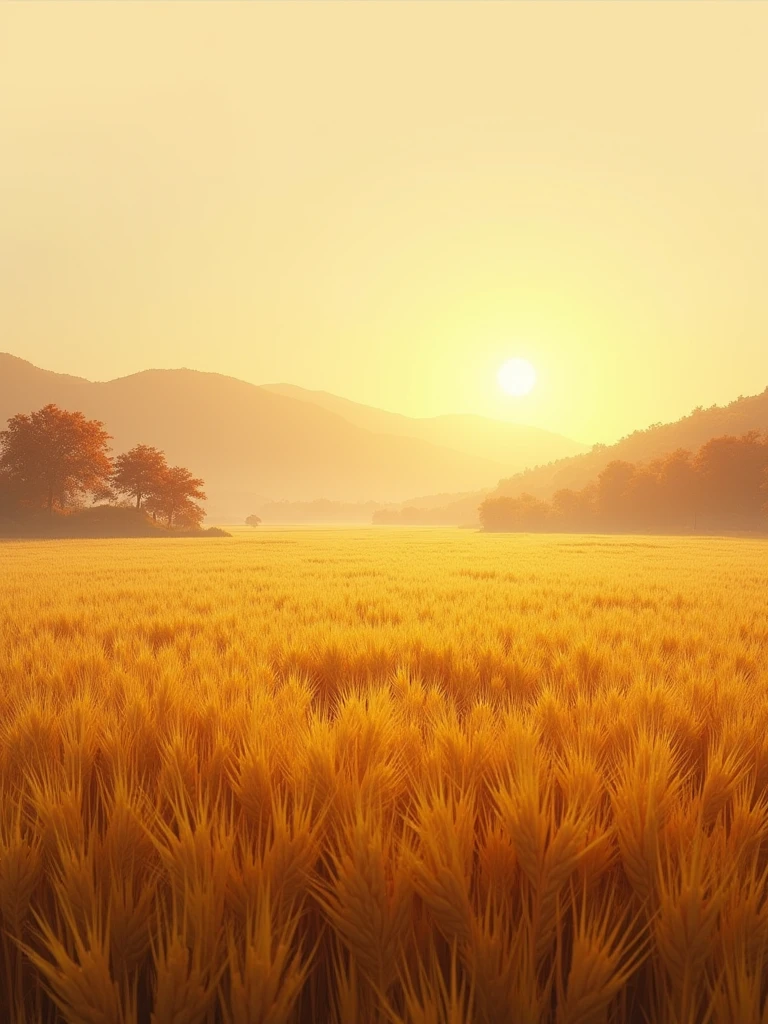 Inada, Swaying golden ears of rice,autumn&#39;s,Wind,masterpiece,evening