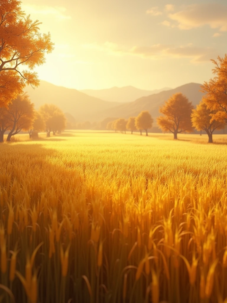 Inada, Swaying golden ears of rice,autumn's,Wind,masterpiece,evening