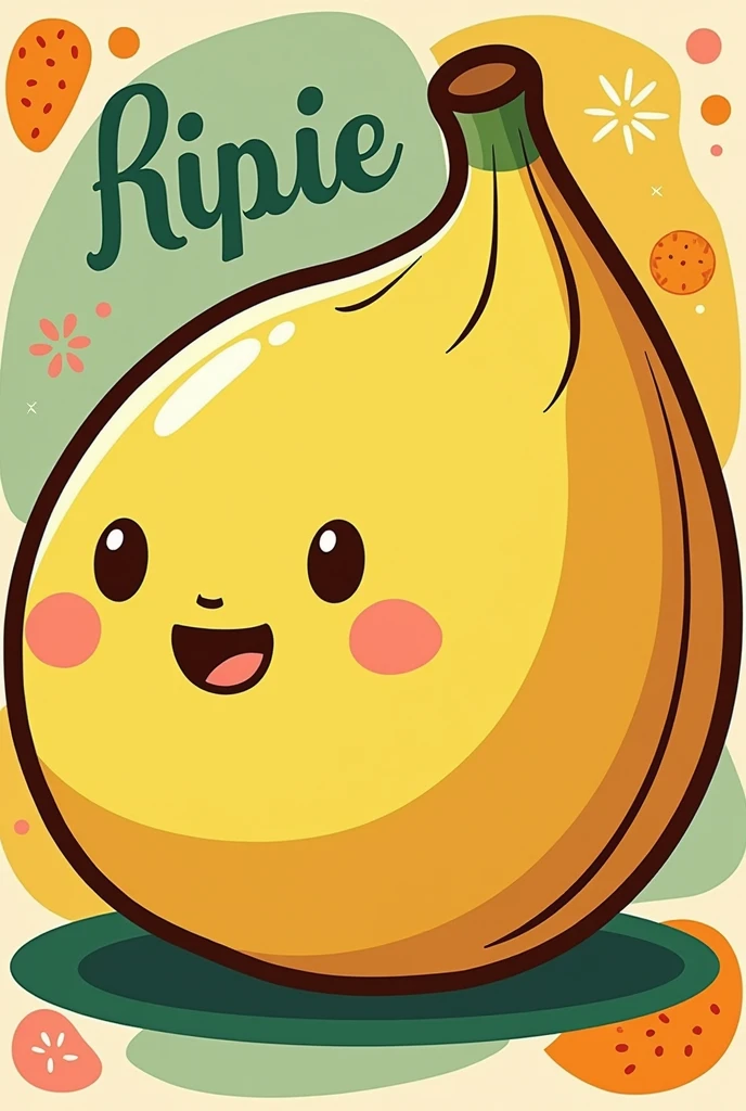 Make a round banana food poster