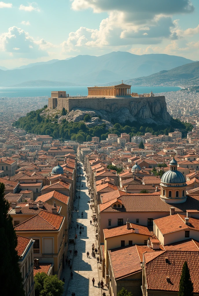 athens seen from above