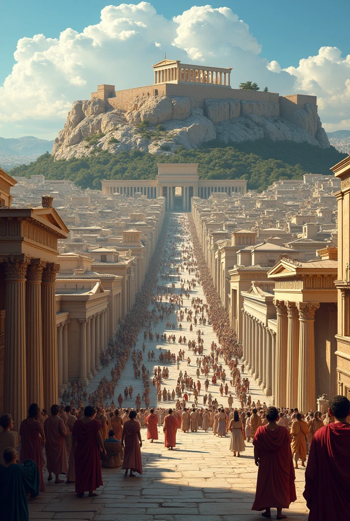 City of Athens in Ancient Greece in its glory
