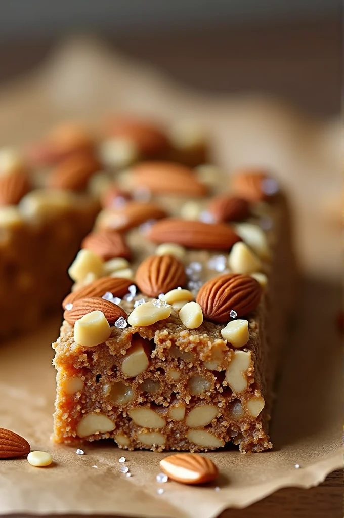 Create a bar that is made of nuts, almonds, pumpkin seeds, chia seeds