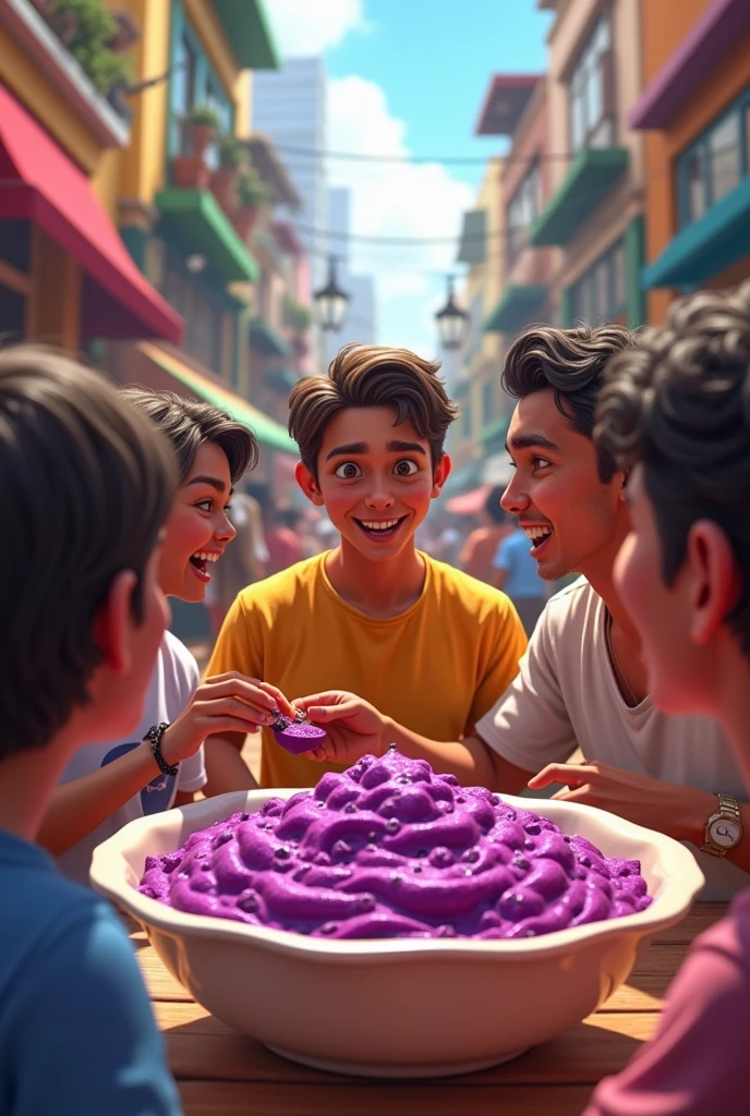 I would like to create an image for Ricardo Baiocchi&#39;s birthday from the CXRE area to celebrate by eating açaí.