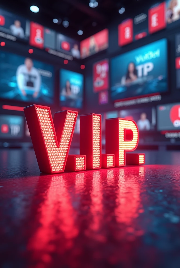 V.i.p. Grow text animation  youtube baground