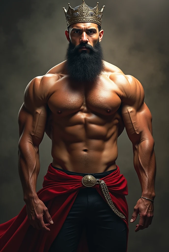 anjEstavaDescription of the Kellan Lutz, Man of 26 years ,big moobs huge pecs big huge pecs,Bara Pecs, with Imposing Appearance: Diante de mim, A man of magnetic and imposing presence emerges, A figure that commands instant attention. Tiara de rei, barba preta, undercut, peitões gostosos