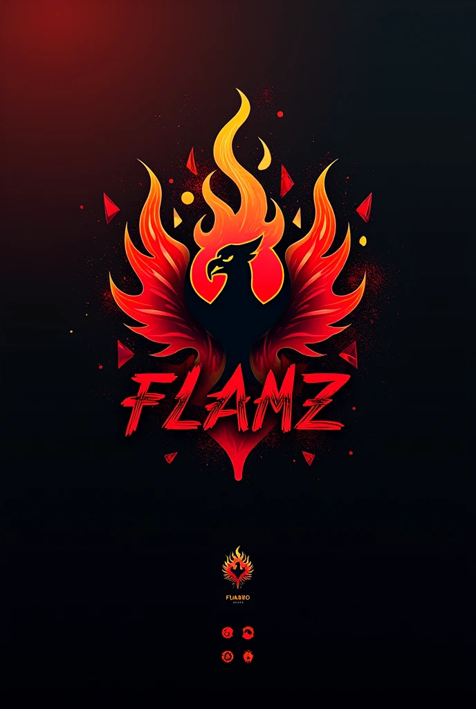 create a flamengo team logo with the name FLAAMZ