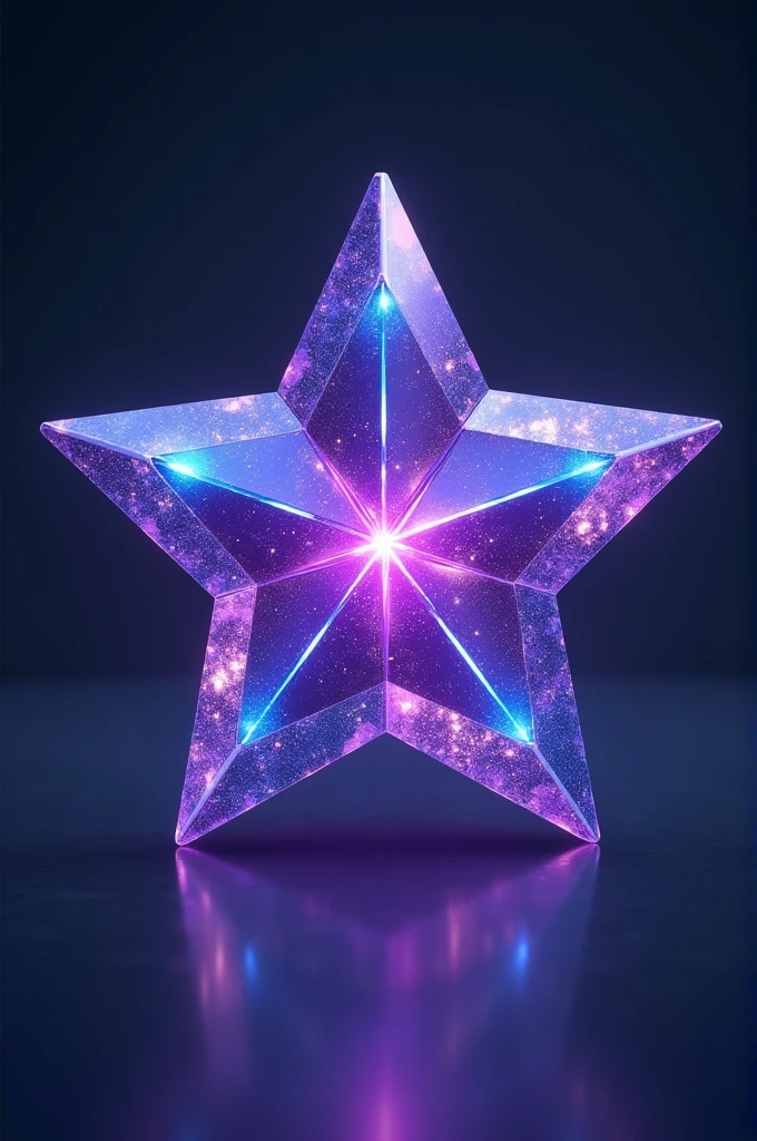 Draw a purple and blue star-shaped gem with no background