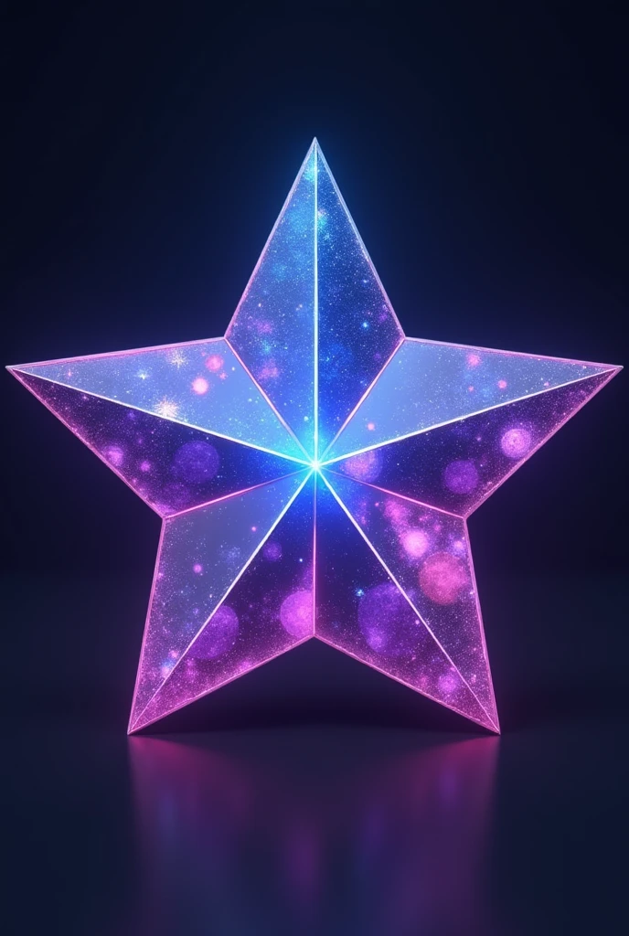 Draw a purple and blue star-shaped gem with no background