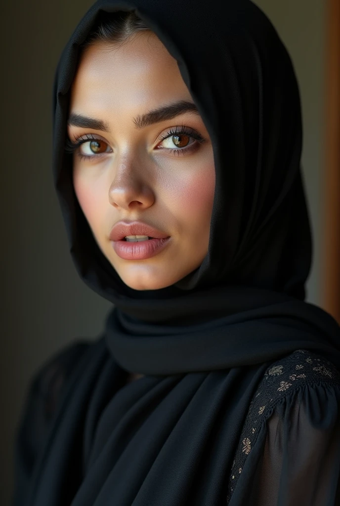 a hijab-wearing woman Russia malay, beautiful detailed eyes, beautiful detailed lips, extremely detailed face and skin.nude bodyopen bra.(( Nude full body. Black nipple. Big nipples)). Dark nipple. , Doggystyle fuck. Undress. Reverse fuck.long eyelashes, ornate hijab, serene expression, natural lighting, color tones, cinematic composition, highly detailed, hyper realistic, masterpiece, 8k, photorealistic. Squeeze . Nude body.