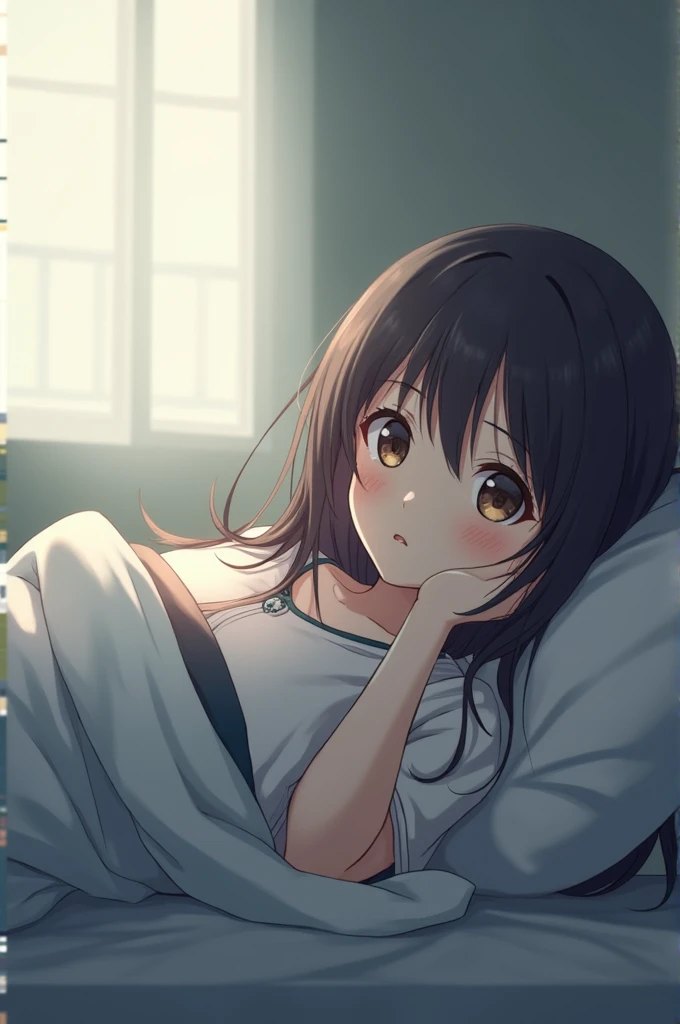 Pensive lying anime