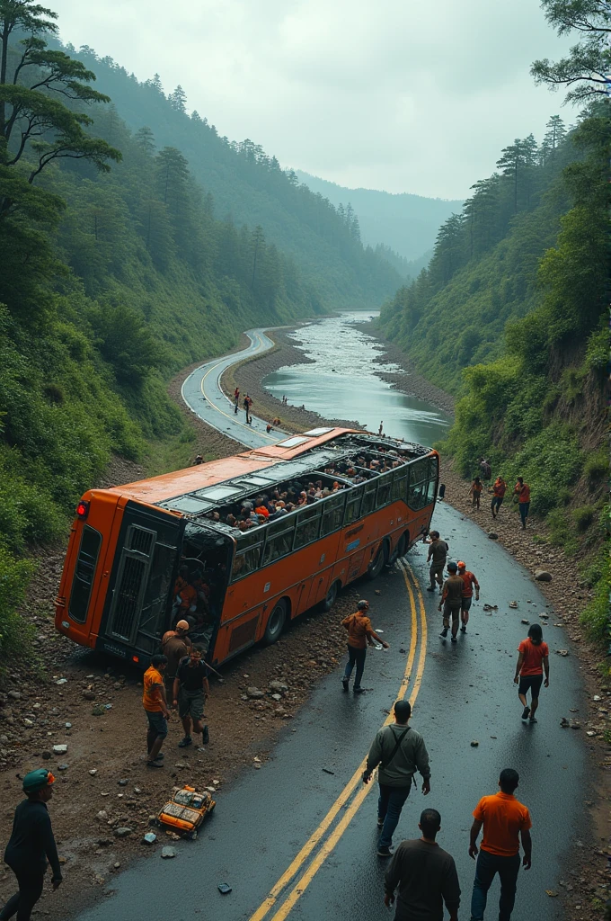 Trisi river road bus accident
