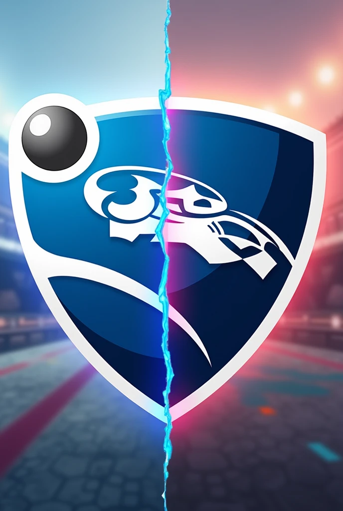 Generate a logo of Rocket League on the left side and a logo of Call of Duty on the right side in the middle should be a slash "separate image"
