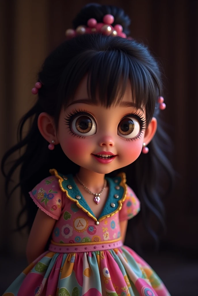 a playful and mischievous young girl,1girl,beautiful detailed eyes,beautiful detailed lips,extremely detailed eyes and face,long eyelashes,rebellious attitude,innocent and vulnerable aura,colorful dress,whimsical expression,dynamic pose,detailed realistic painting,vibrant colors,dramatic lighting,intricate details,seamless blend of realism and fantasy,(best quality,4k,8k,highres,masterpiece:1.2),ultra-detailed,(realistic,photorealistic,photo-realistic:1.37)