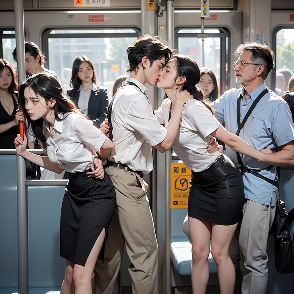 (Crazy behavior: 1.5), 1 person, (Full Body Shot), 1 person, (((OL being molested: 1.5))), (so beautiful), (Beautiful Face: 1.5), The girl has her hands tied behind her back, 女の子crying, (Office Lady Uniform: 1.2), (In a crowded train: 1.5), The man forcefully kisses her, (A man takes off his girlfriend's skirt: 1.5), (The man hugs her chest: 1.5), (At S.F.W.: 1.1), (((Pussy visible through shirt))), (Moans of pain: 1.3), (Ecstasy: 1.5),(Crazy behavior: 1.5), 1 person, (Full Body Shot), 1 person, (((OL being molested: 1.5))), (so beautiful), (Beautiful Face: 1.5), The girl has her hands tied behind her back, is crying, (Office Lady Uniform: 1.2), (In a crowded train: 1.5), The man forcefully kisses her, (A man takes off his girlfriend's skirt: 1.5), (The man hugs her chest: 1.5), (At S.F.W.: 1.1), (((Pussy visible through shirt))), (Moans of pain: 1.3), (Ecstasy: 1.5),