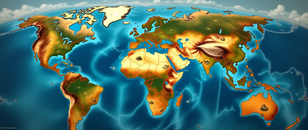 Make me a political world map of fantasy rpg countries each continent with its particularities.