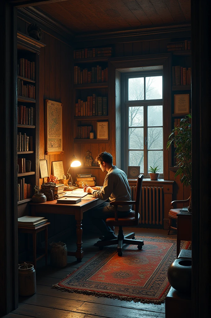 Small and cramped study room