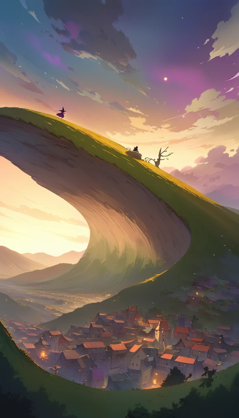 ultrawide landscape aesthetic,Studio ghibli inspired aesthetic, No People ,Witchy room