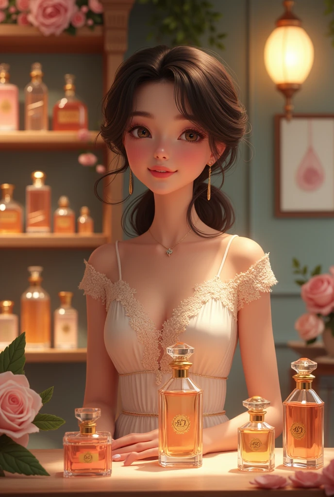 Woman make dreess orange