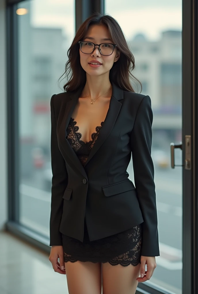 50 year old Japanese mature、career woman、business suit、Tight mini skirt、Lace Underwear、In town、Blowjob、Handjob、penis、An excited look、Bukkake、、Titty fuck、Big Breasts、Plump、Glasses