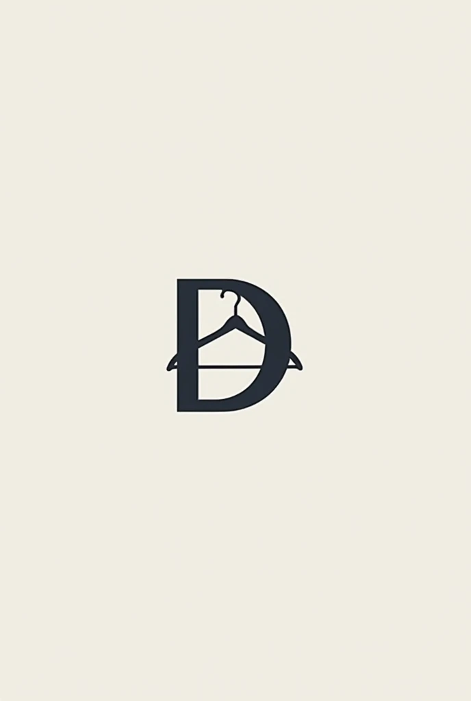 Modern logo for menswear brand Dynamus Essence featuring a D shaped like a hanger 