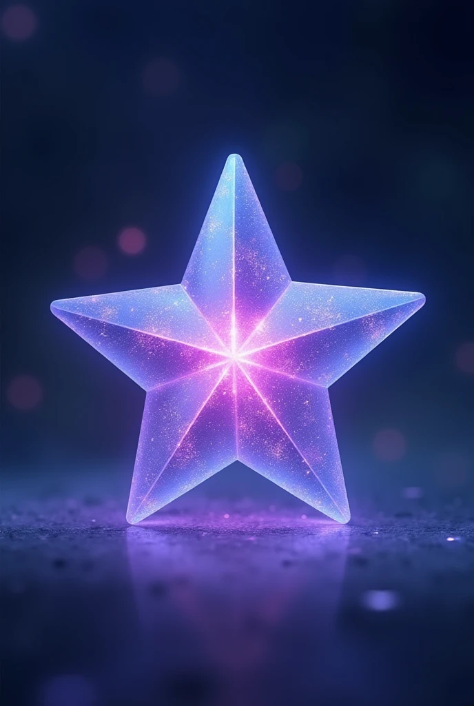 Draw a blurred purple and blue star shaped gem without background full HD 