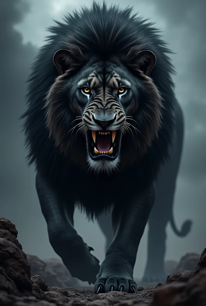 Fierce Black Lion 
