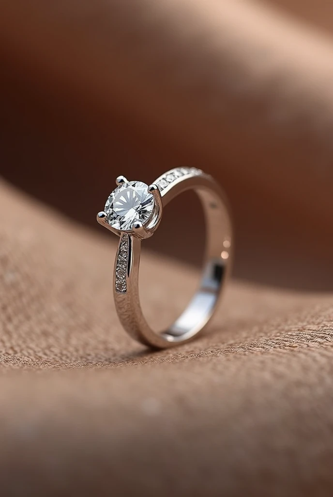 Create a solitaire ring in white gold 