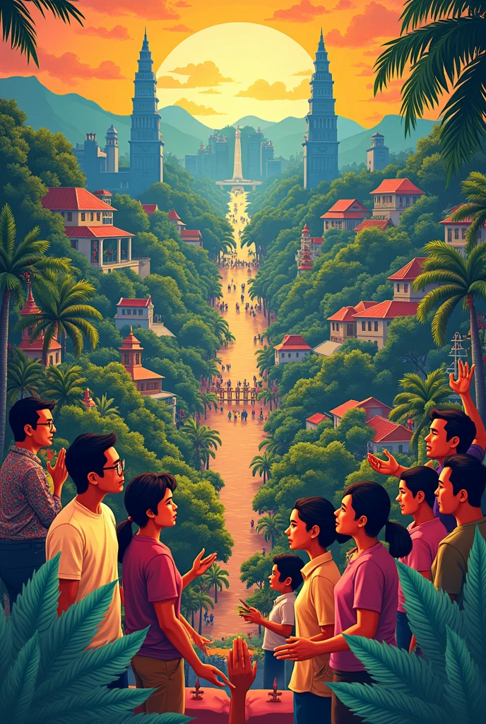 make a poster connectimg images about cultute in philippines, image of society, and image of politics