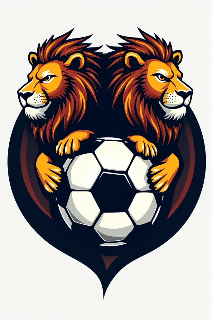 Soccer logo with lions imposed on the logo