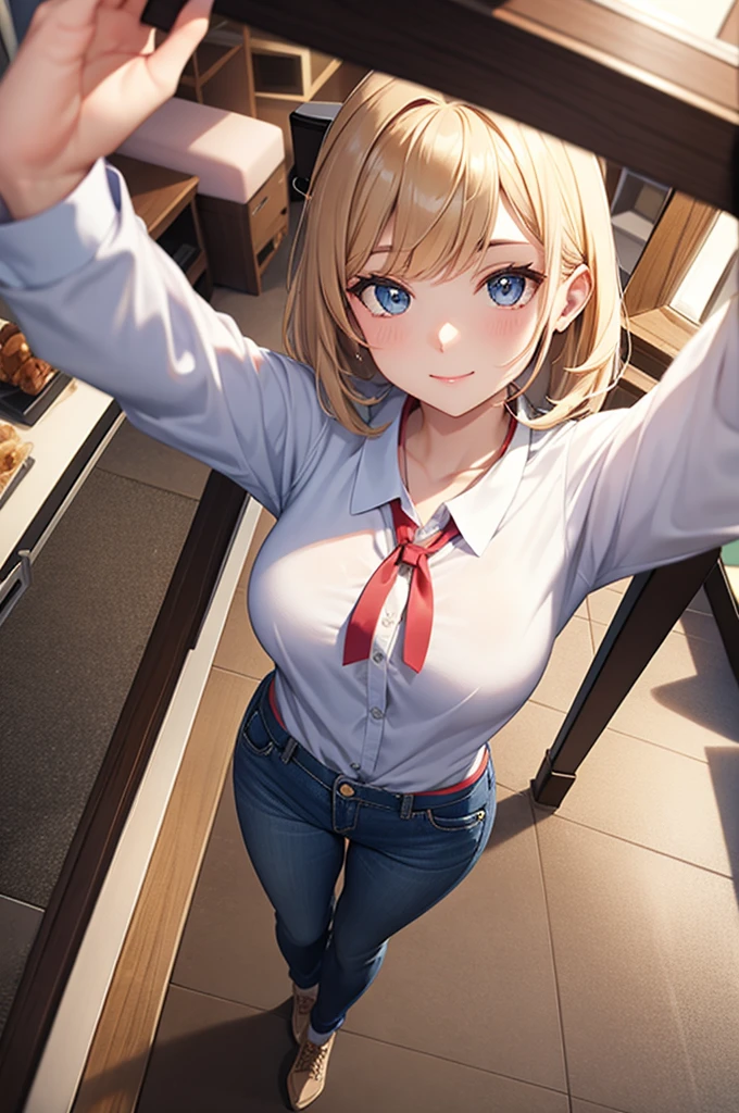 [1girl, lunch \(good\) \(dragon ball\), dragon ball, blonde], (goblin slayer!), (throw_hand, pink vibrator remote switch in throw_hand, throw:1.2), Highest quality, Super detailed, masterpiece, Ultra-high resolution, 8K, Ridiculous, Cowboy Shooting, Blurred, Focus on the girl, Embarrassing, blush, Lovely, Open your mouth, What saliva leaves behind, Wet skirt hem, (Sticky panties:1.1), Bulging of the vibrator cord, Vibrator with Garters, (cleavage), Classroom Background, The skirt is accidentally exposed,(large breasts), (crop top navel), (waist line), Accidentally exposed panties