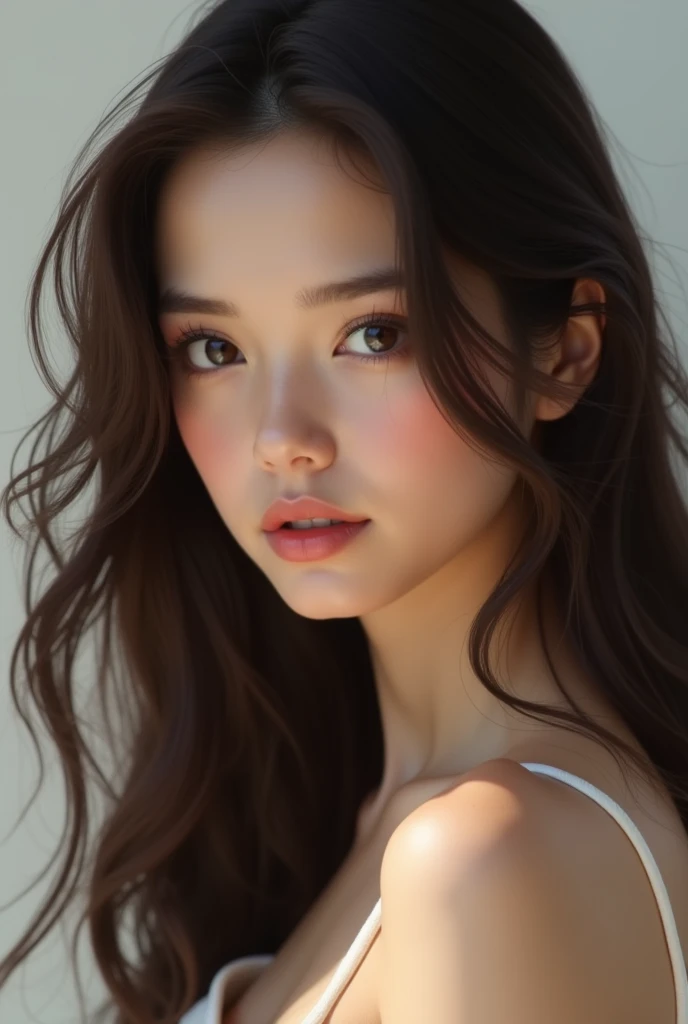 Jeune femme brune bonne qualité
