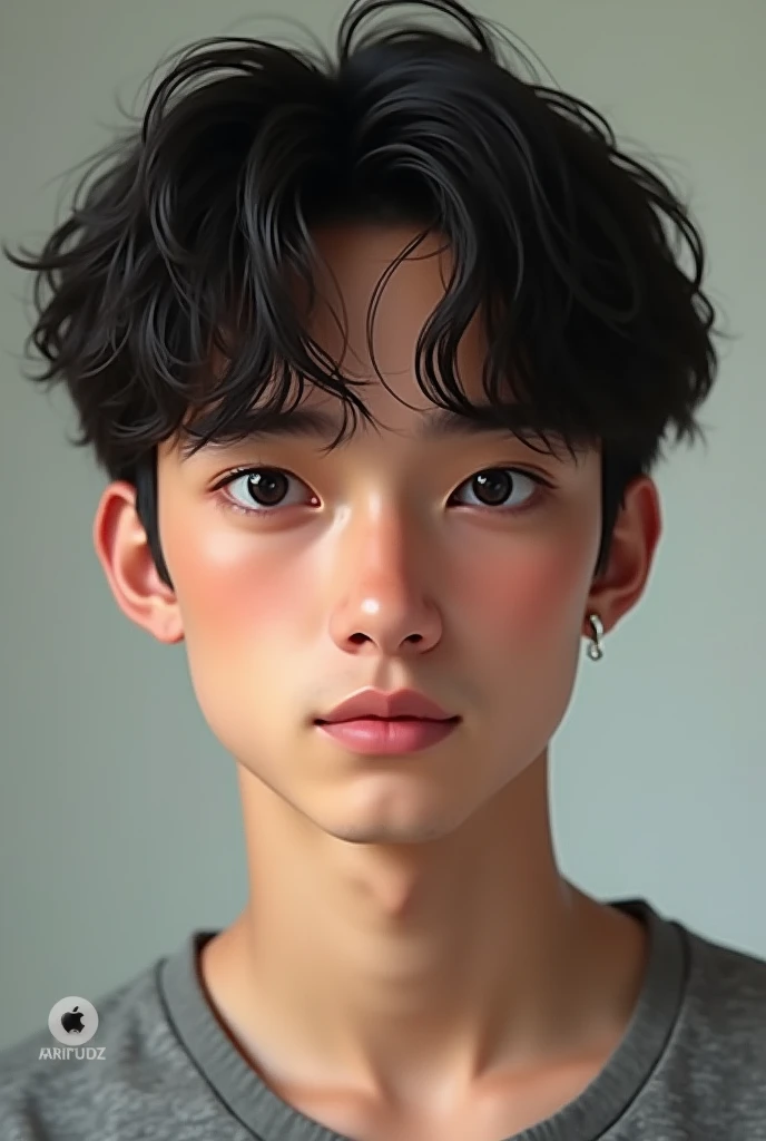 HUMAN. Male, white skin, black hair, medium thin, black eyes. . Boyfriend material. Very real face, Bambi eyes. 