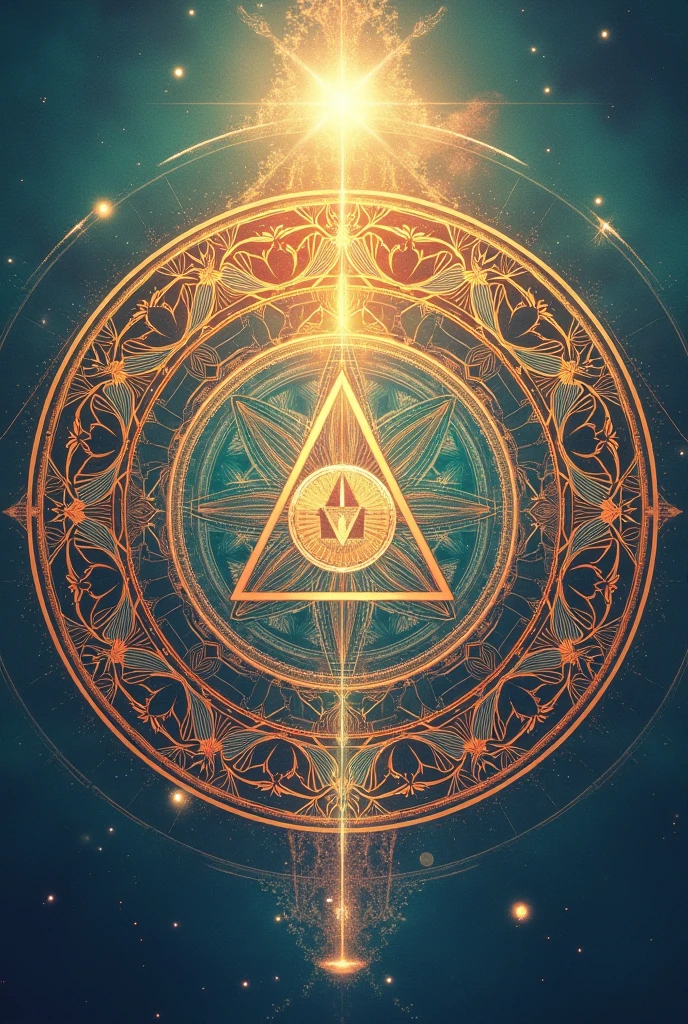 Create a mandala with the Alcoholics Anonymous symbol