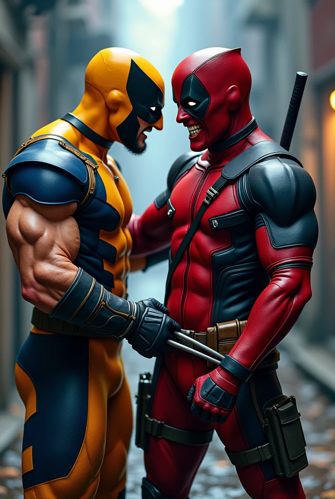 Deadpool grabbing wolverine&#39;s ass 
