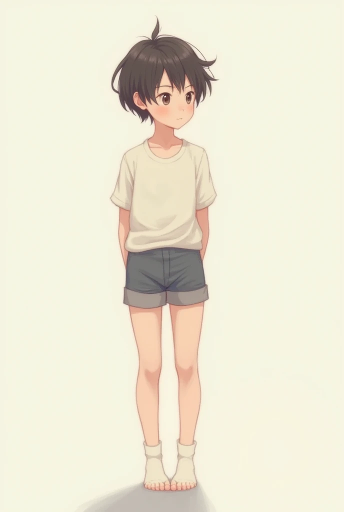 Shota,White socks,No clothes and pants,Anime style,