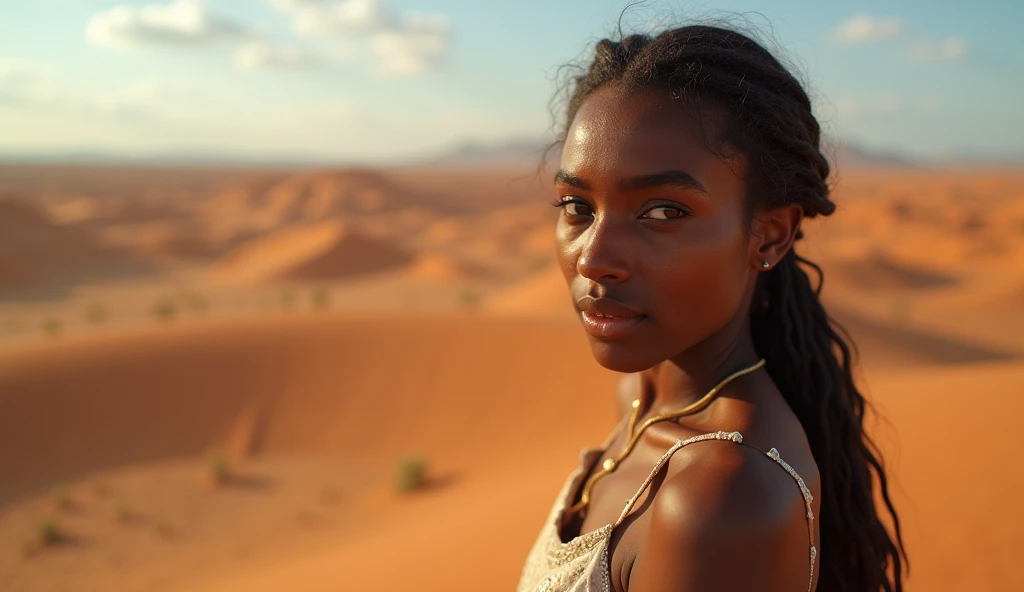 Humans face in old desert beautiful view redis surrounding