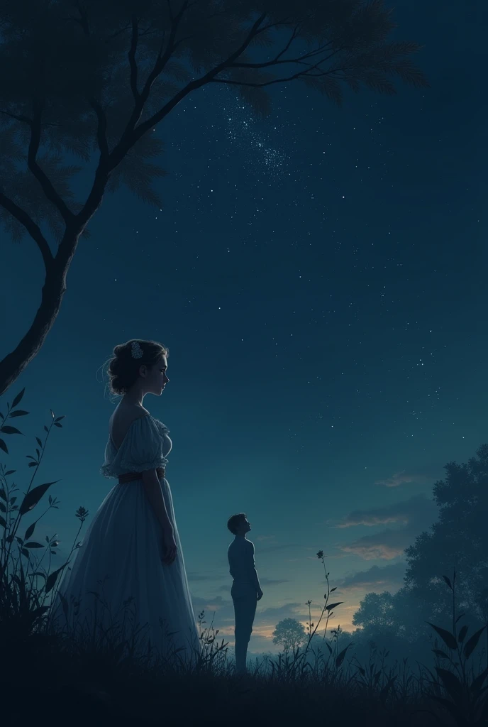 Princess found prince Helios looking in the sky alone in a dark place
