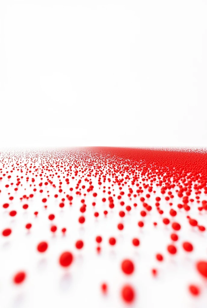 100,000 red dots seen from above, separately on a white background