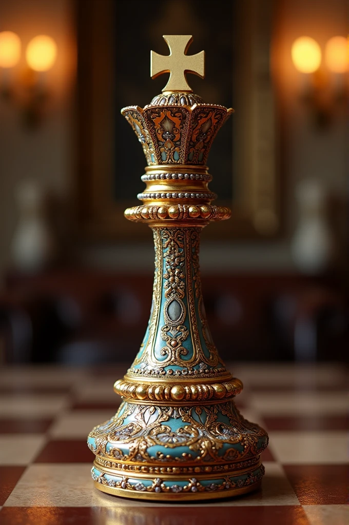Luxury chess piece with Jessi written on it