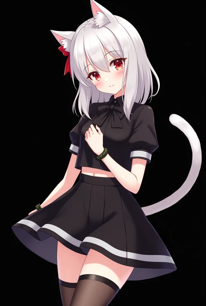 White Fur Mouse Girl, Eyes red, Bigodes. fine for a while,black jersey, High definition,HD 4k, rat tail, mouse ears, anthropomorphic time, furry ,shorth hair, it has a single tail
