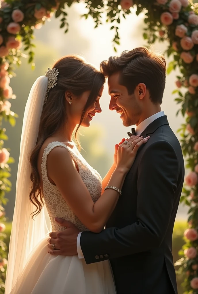 I would like to create a photo of me marrying a friend of mine