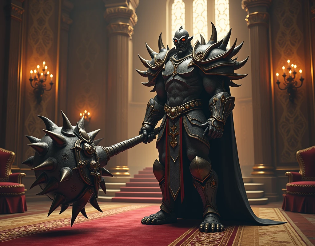 We need only one image which is of a mace with big sharp thorns on it vah ak room me ho aur room akdam beautiful ho