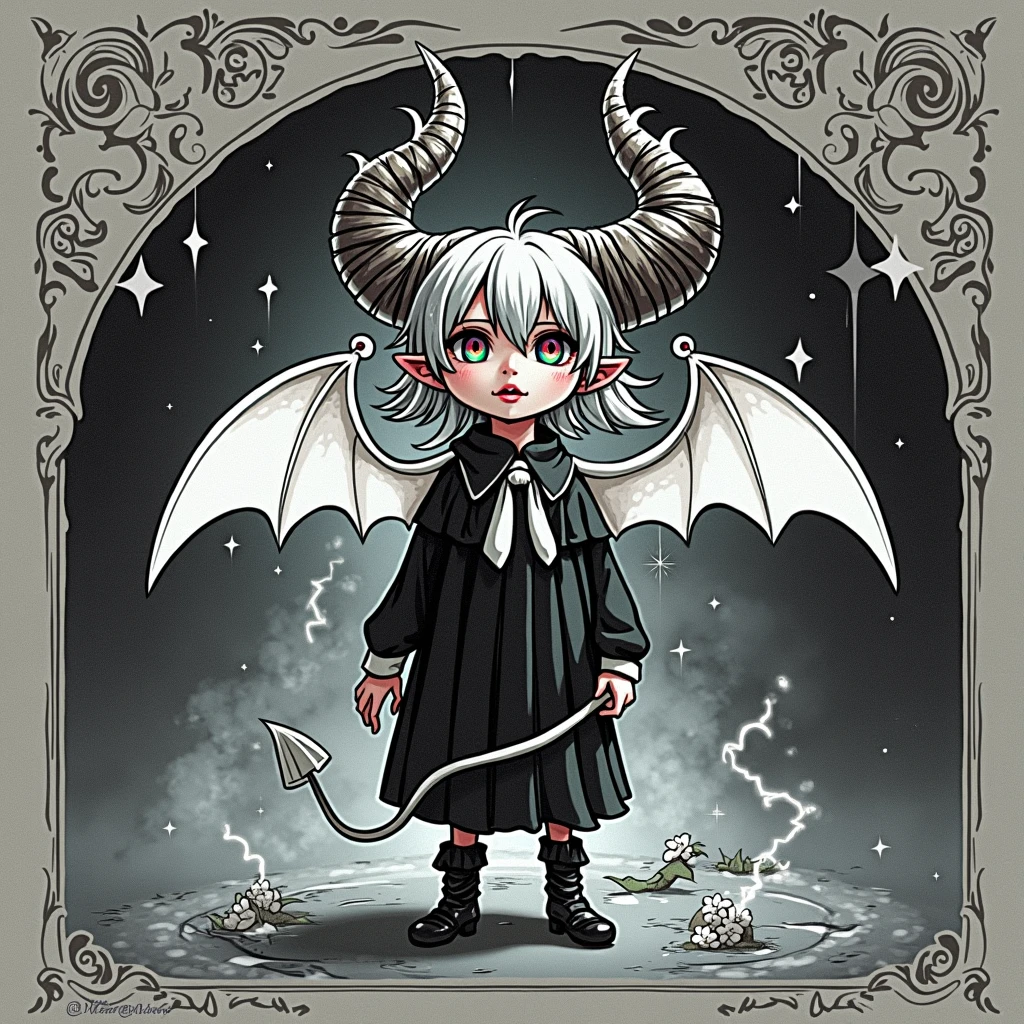 (best quality,4k,8k,highres,masterpiece:1.2),ultra-detailed, Devil Girl, age 10