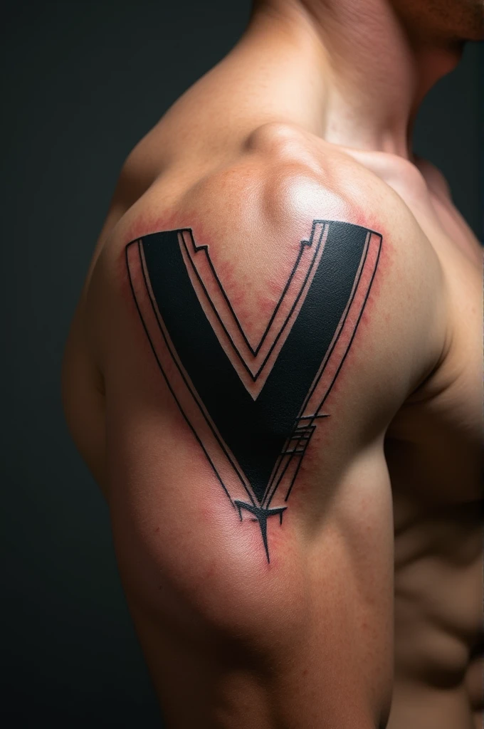 Create a tattoo with initial v