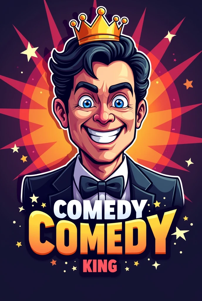 Creat logo for YouTube profile channel name comedy king star