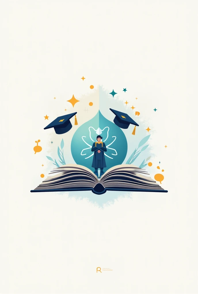 
The text should be easily legible and stand out against the background..
The icon must be clear and representative, Combining elements of innovation and education in a harmonious way.