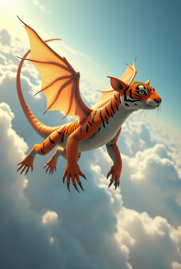 A flying tiger salamander