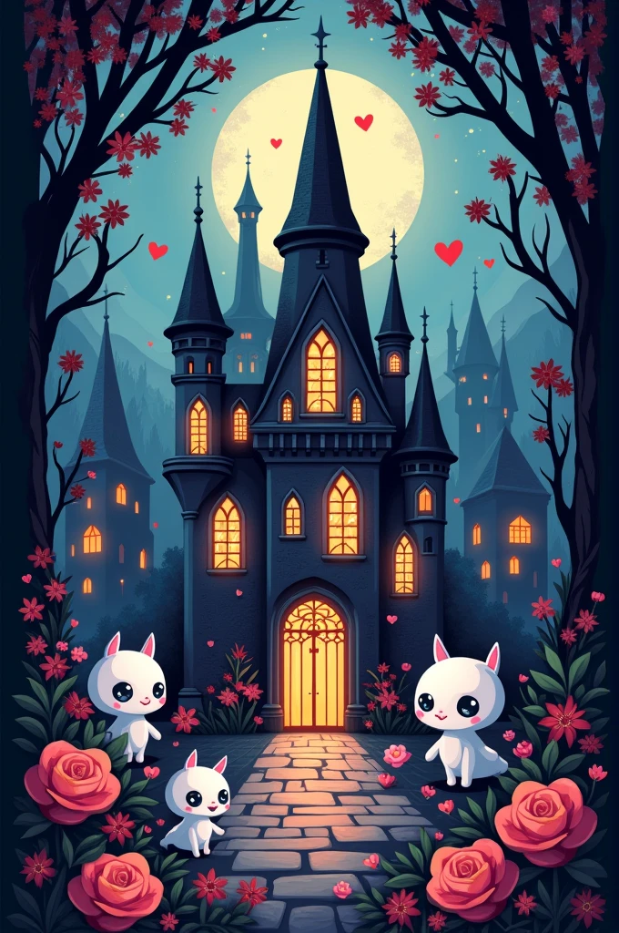 Create a folder with gothic designs but break it up with something cute and flirty with a logo that says Heysa 